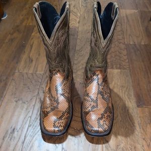 Tecovas boots “Blake” snake skin men’s 11 square toe cowboy boots limited